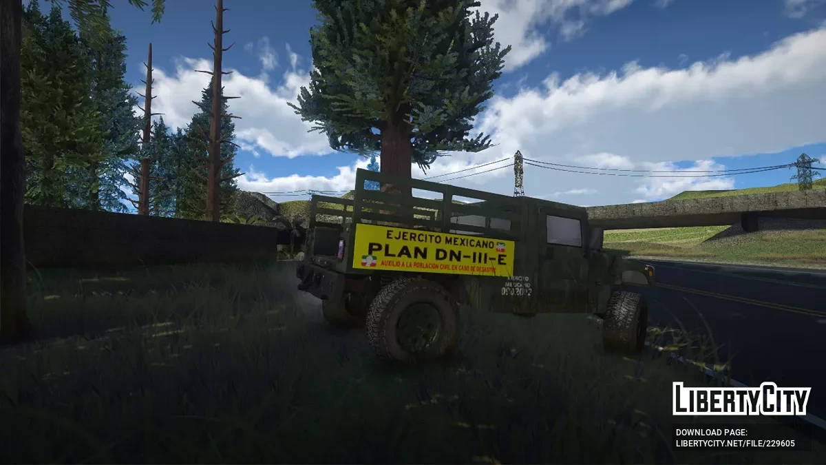 Transporte Humvee do Exército Mexicano na Floresta / GTA San Andreas