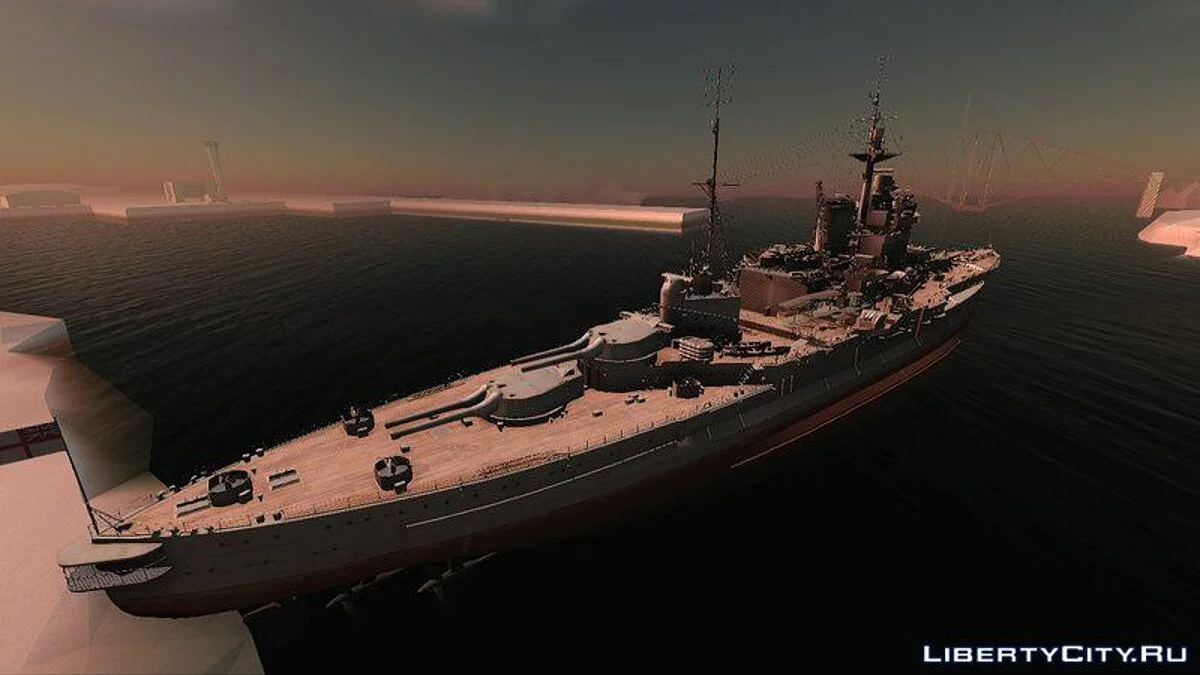 Navio de Guerra HMS Warspite / GTA San Andreas
