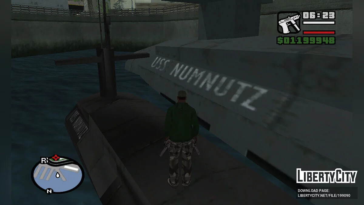 USS Numnutz Skimmer Seaplane Sub / GTA San Andreas