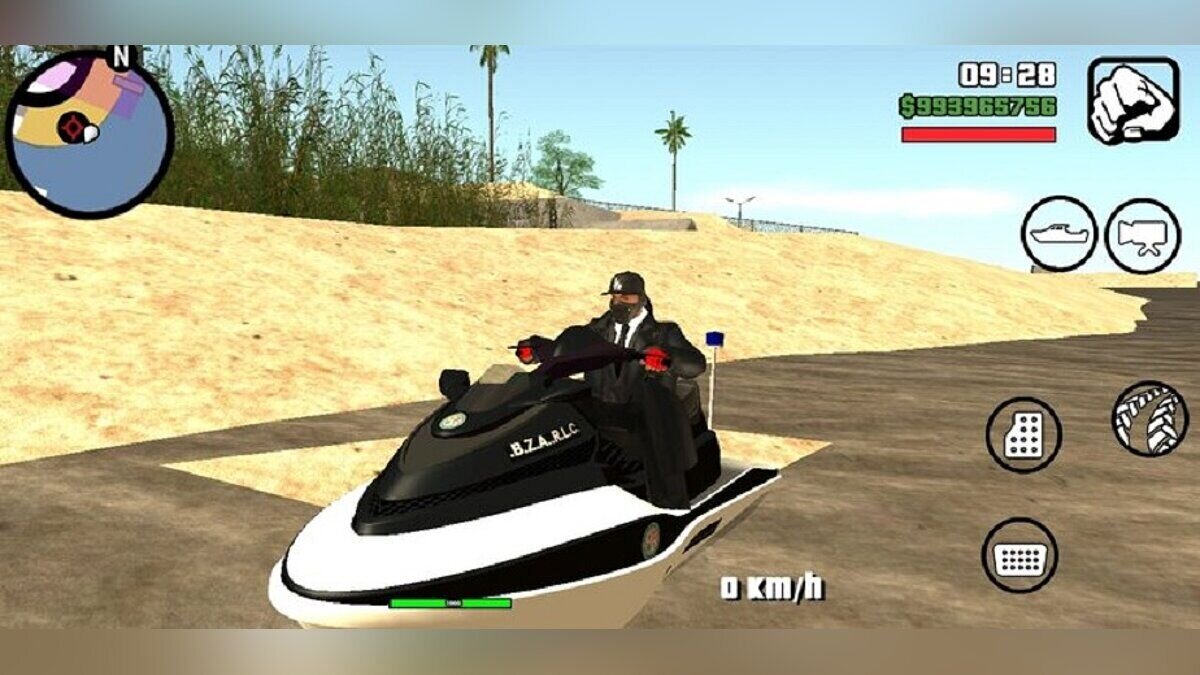 Boats and motorboats Jetsky is a water scooter for GTA San Andreas (iOS, Android)
