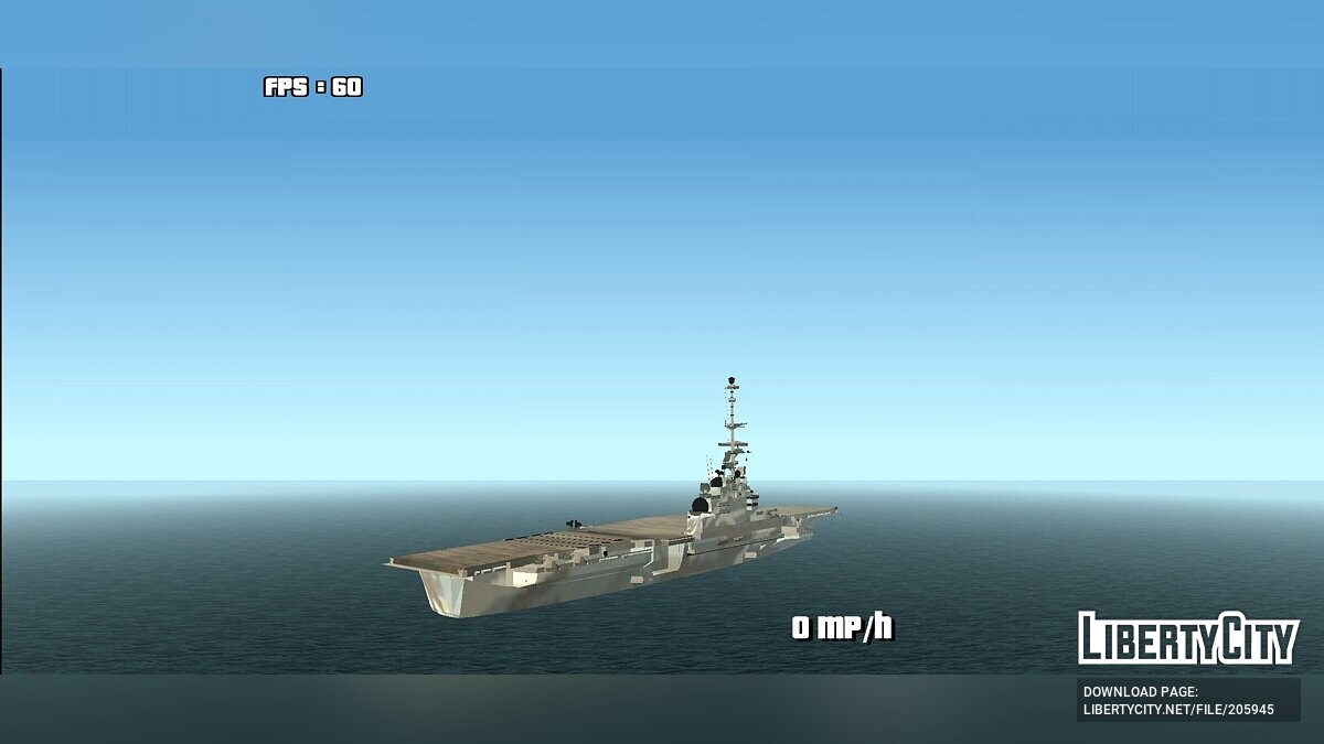 Boats and motorboats Admiral Kuznetsov - Aircraft Carrier [DFF Only] for GTA San Andreas (iOS, Android)