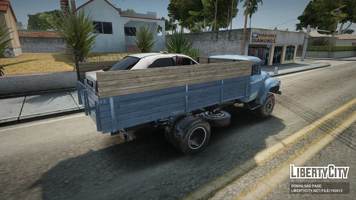 SIL mit kaputtem Mercedes / GTA San Andreas