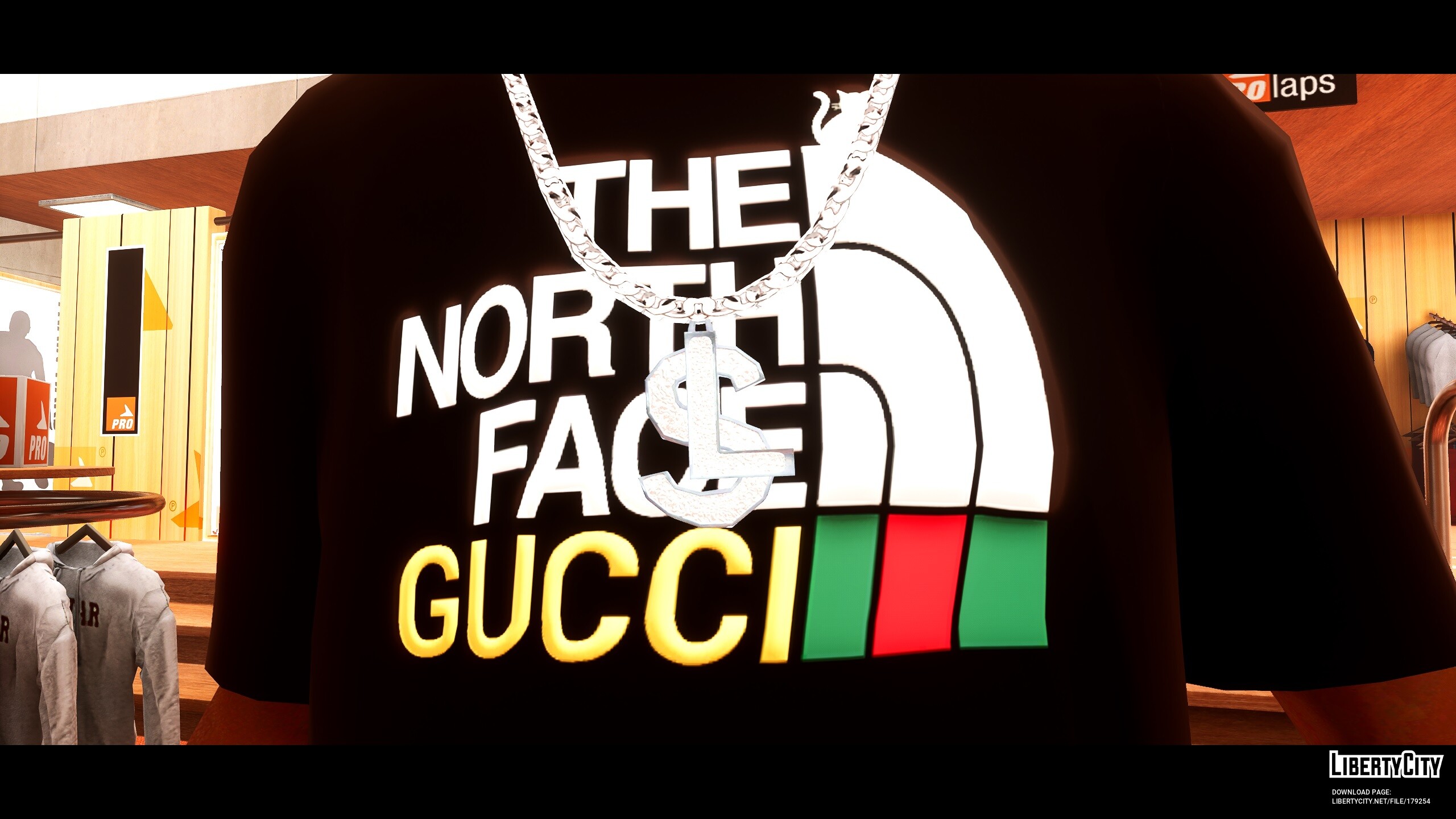 Download The North Face Gucci white t-shirt for GTA San Andreas: The  Definitive Edition