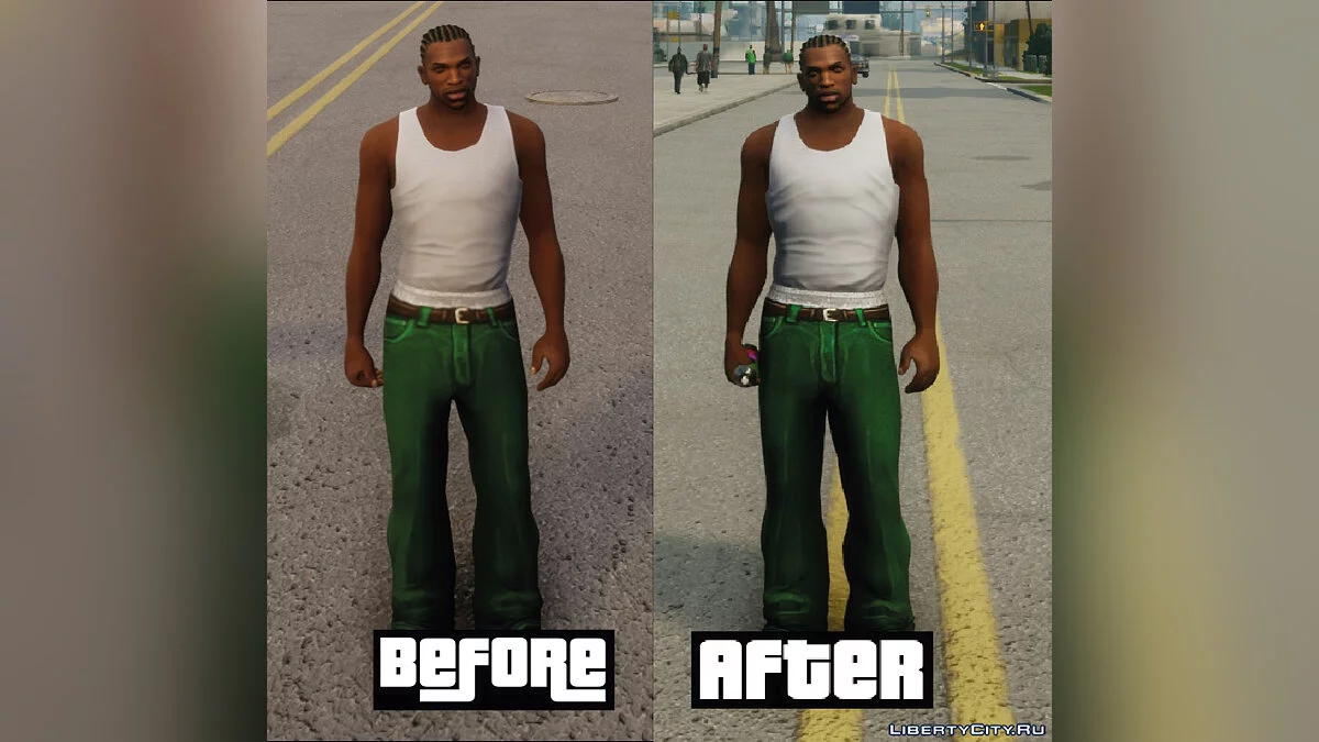 Vêtements améliorés avec 2x AI Upscale / GTA San Andreas : L'Édition Ultime