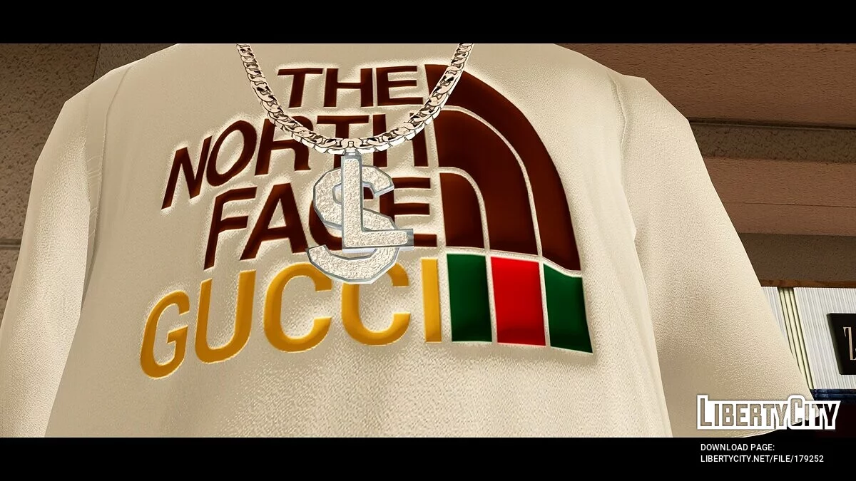 Белая футболка The North Face Gucci / GTA San Andreas : L'Édition Ultime