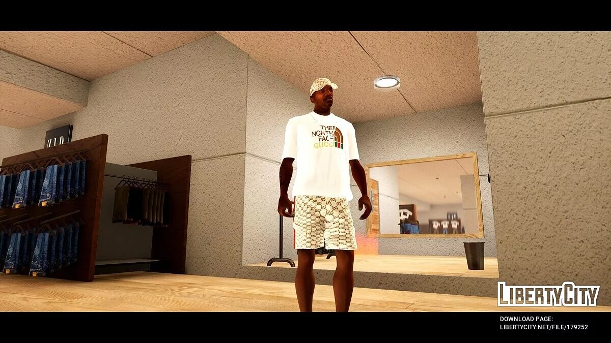 Белая футболка The North Face Gucci / GTA San Andreas : L'Édition Ultime