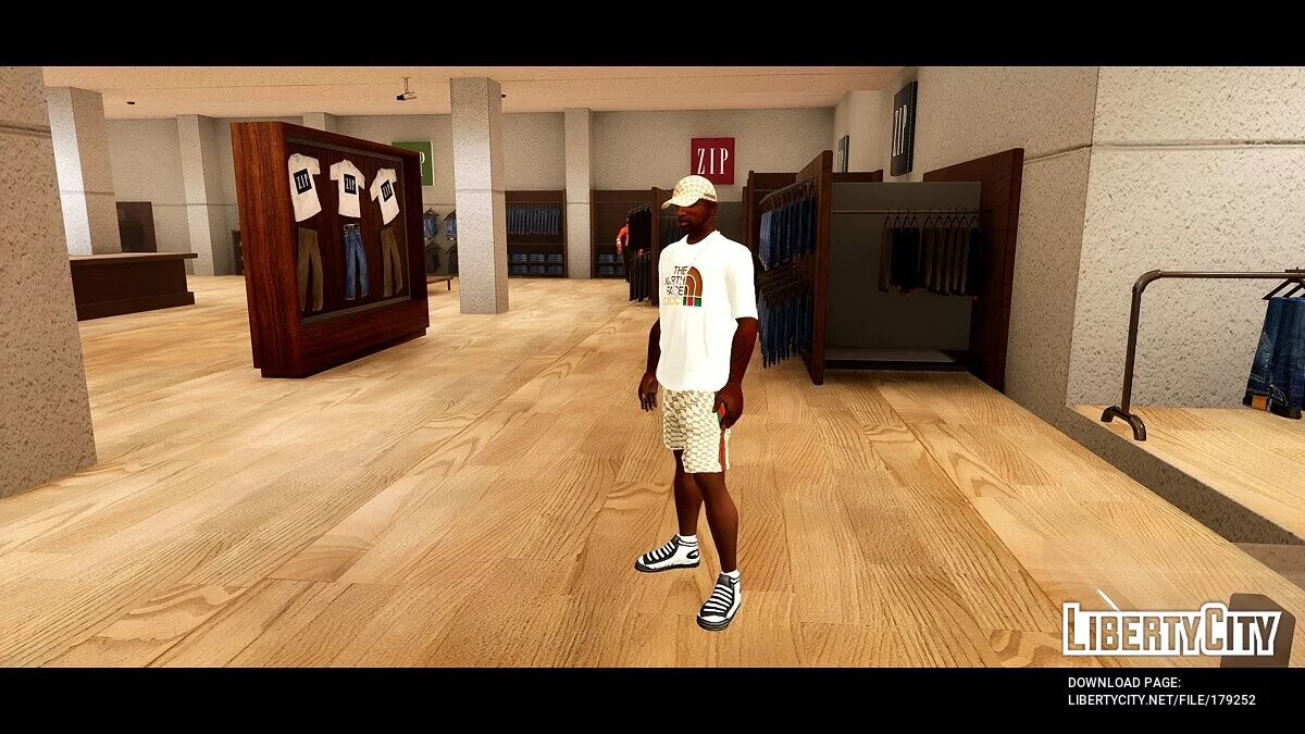 Белая футболка The North Face Gucci / GTA San Andreas : L'Édition Ultime