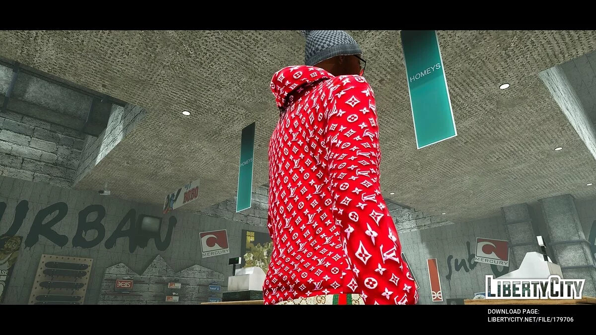 Худі Louis Vuitton Supreme / GTA San Andreas: The Definitive Edition