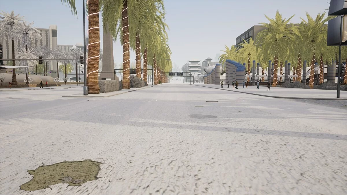 Snow Conversion 2021 - The state is covered in snow / GTA San Andreas: The Definitive Edition