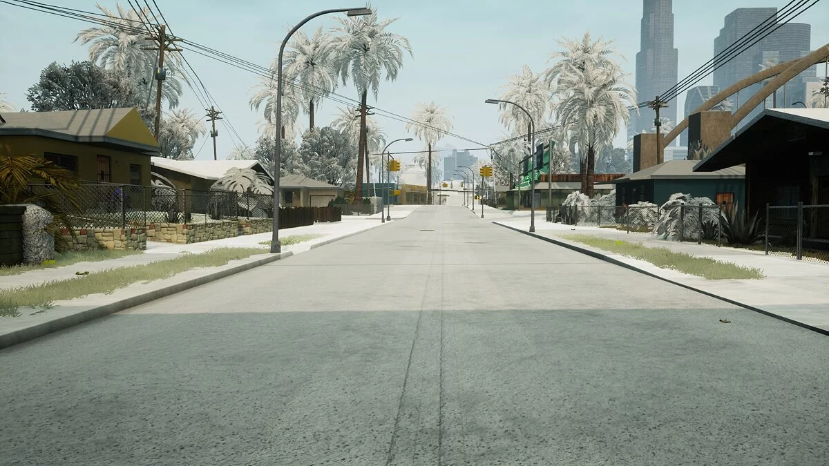 Snow Conversion 2021 - The state is covered in snow / GTA San Andreas: The Definitive Edition