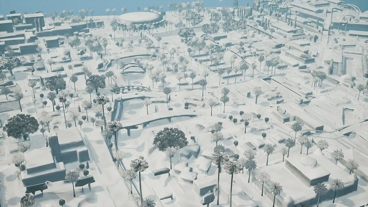 Snow Conversion 2021 - The state is covered in snow / GTA San Andreas: The Definitive Edition