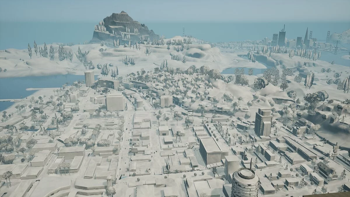 Snow Conversion 2021 - The state is covered in snow / GTA San Andreas: The Definitive Edition