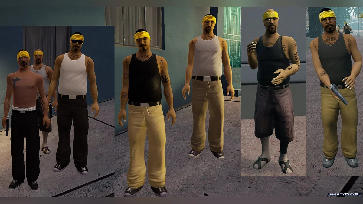 Verschiedene Kleidung für Vagos / GTA San Andreas: Die endgültige Edition