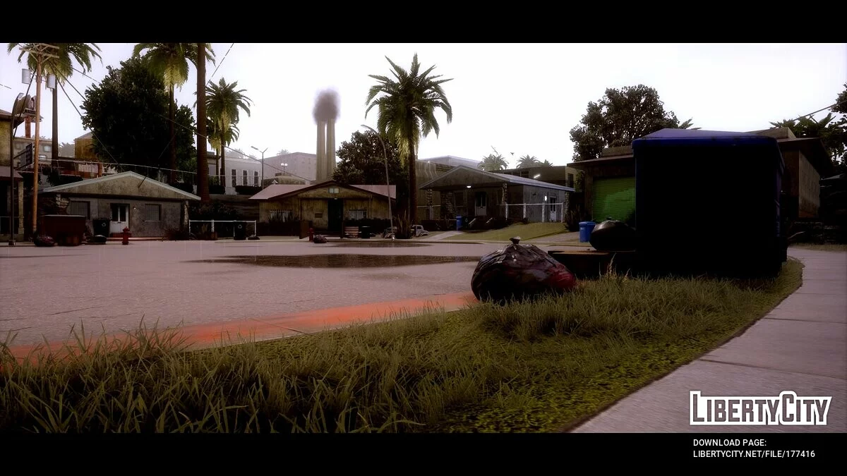 Мусорные контейнеры на Grove Street v1.0 / GTA San Andreas: The Definitive Edition