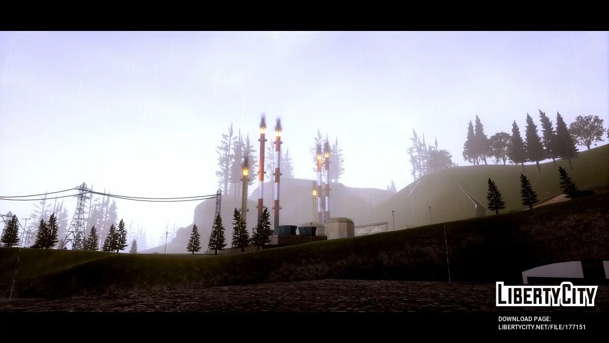 Realistic smoke pipes in Chimney / GTA San Andreas: The Definitive Edition
