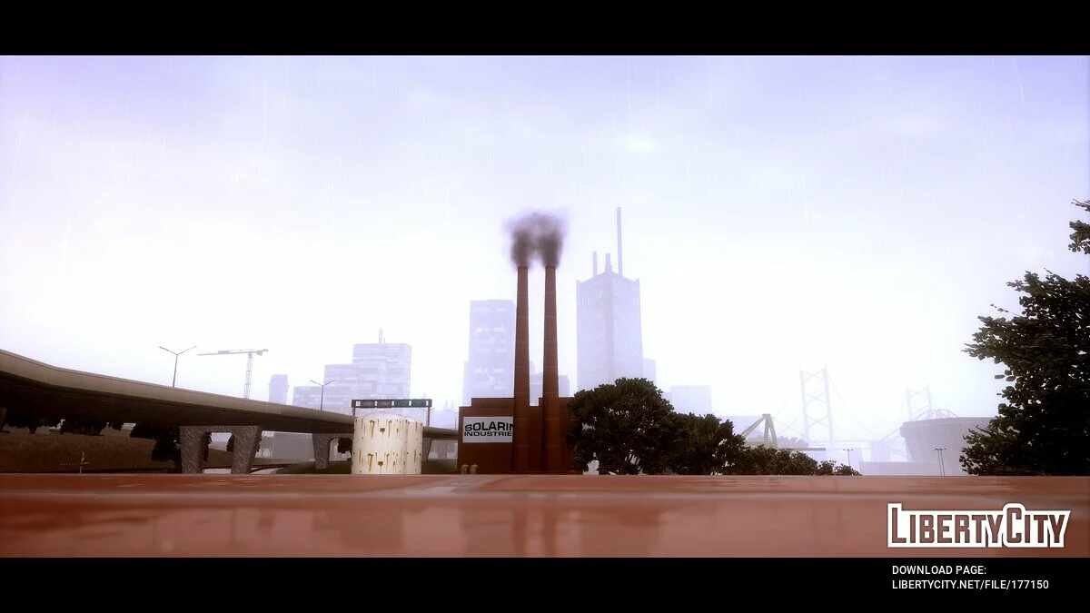 Realistic Industrial Chimney In San Fierro / GTA San Andreas: The Definitive Edition