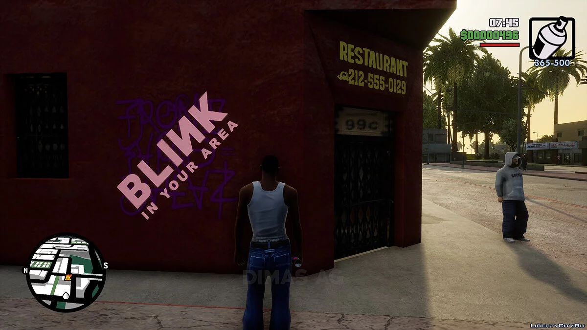 Grafiti BLACKPINK (Pengganti Tag Grove Street) / GTA San Andreas: The Definitive Edition