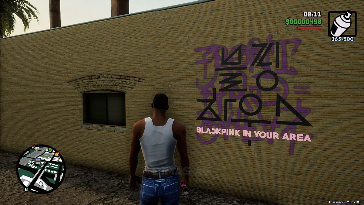 BLACKPINK графіті (Заміна тегів Grove Street) / GTA San Andreas: The Definitive Edition