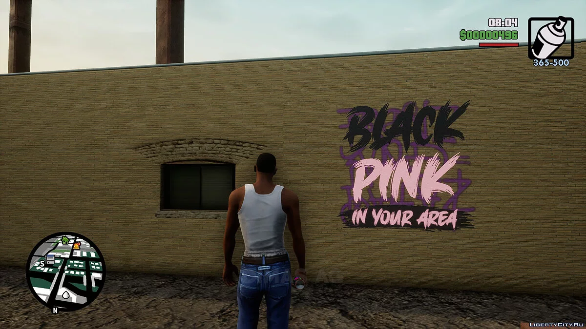 Grafiti BLACKPINK (Pengganti Tag Grove Street) / GTA San Andreas: The Definitive Edition