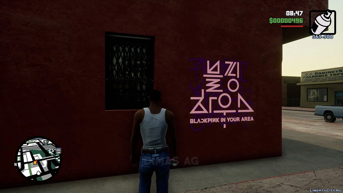 BLACKPINK графіті (Заміна тегів Grove Street) / GTA San Andreas: The Definitive Edition