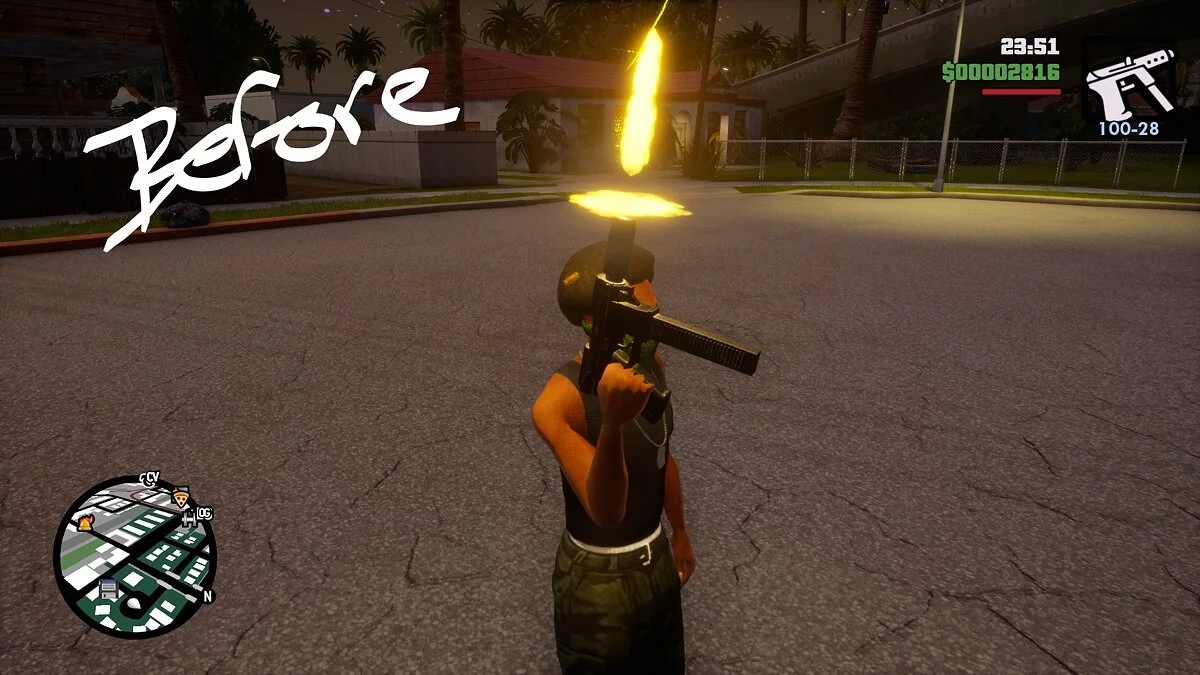 Improved muzzle flash / GTA San Andreas: The Definitive Edition