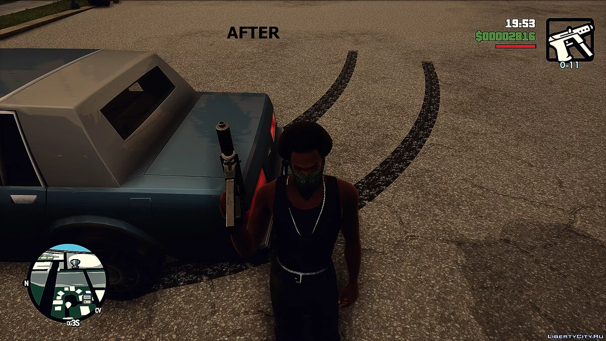 Amélioration des traces de pneus et du feu de bouche / GTA San Andreas : L'Édition Ultime