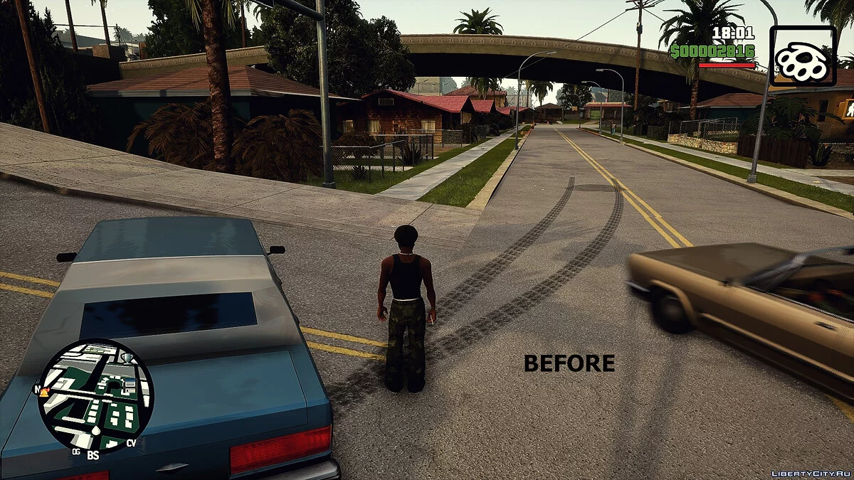 Amélioration des traces de pneus et du feu de bouche / GTA San Andreas : L'Édition Ultime