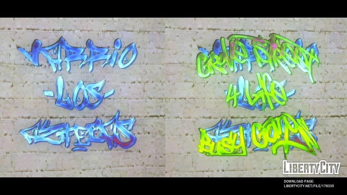 Graffitis de gangs améliorés / GTA San Andreas : L'Édition Ultime