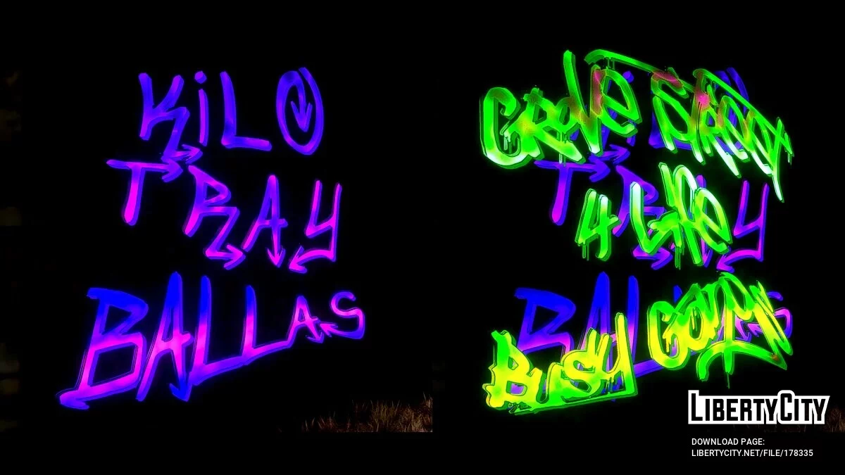 Graffitis de gangs améliorés / GTA San Andreas : L'Édition Ultime