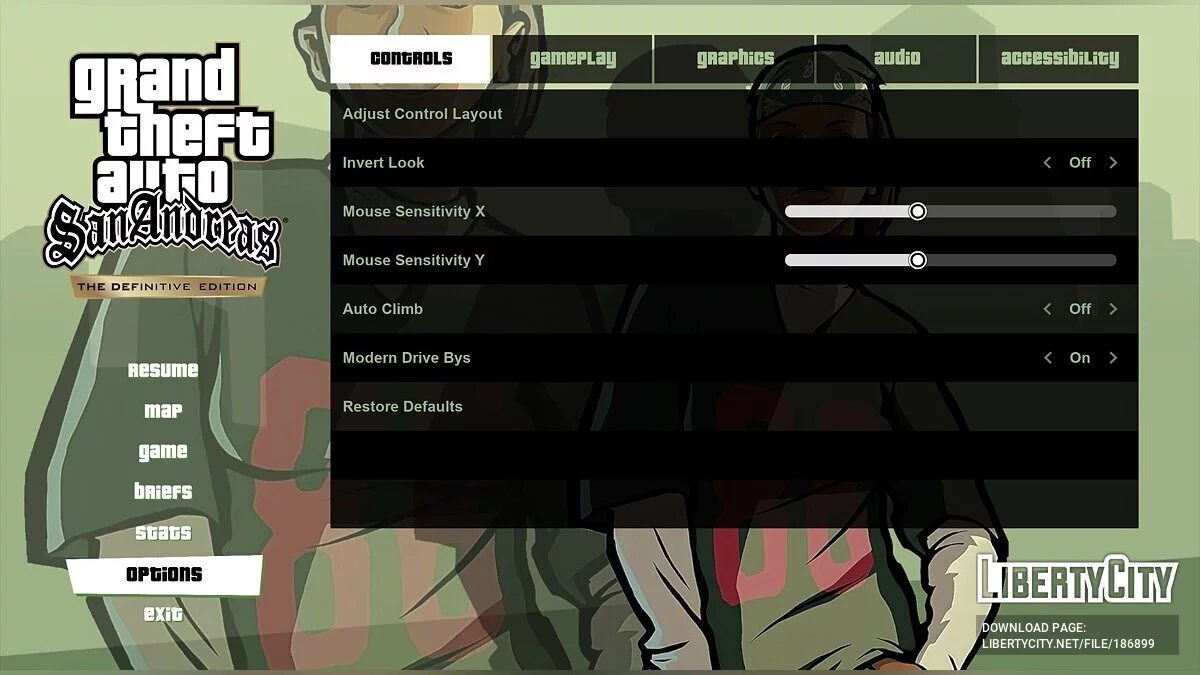 Layar splash dengan Dennis / GTA San Andreas: The Definitive Edition
