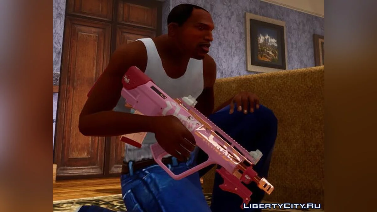 Collection of weapons from Call of Duty Modern Warfare 2019 / GTA San Andreas: The Definitive Edition