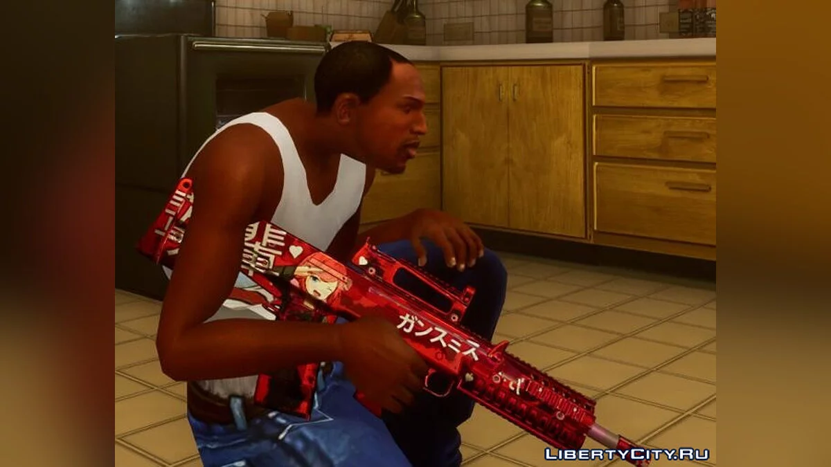 Collection of weapons from Call of Duty Modern Warfare 2019 / GTA San Andreas: The Definitive Edition
