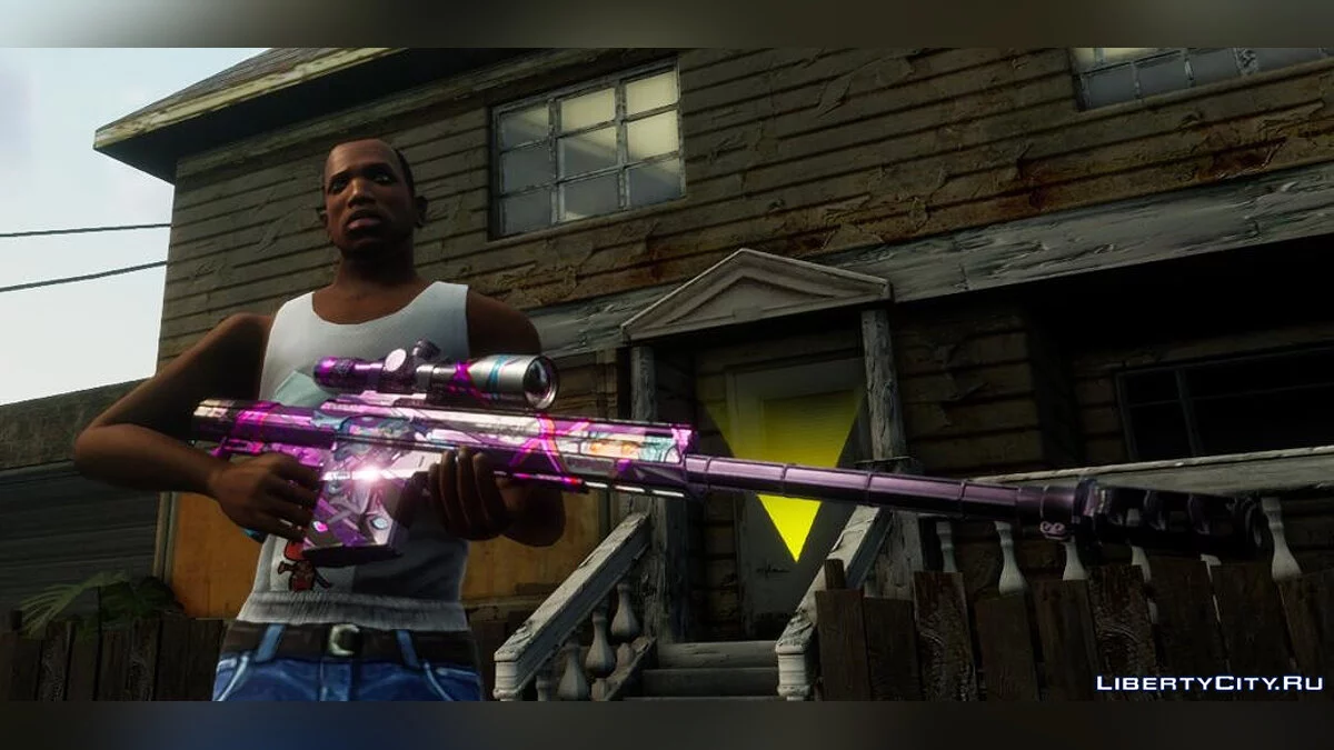 Collection of weapons from Call of Duty Modern Warfare 2019 / GTA San Andreas: The Definitive Edition