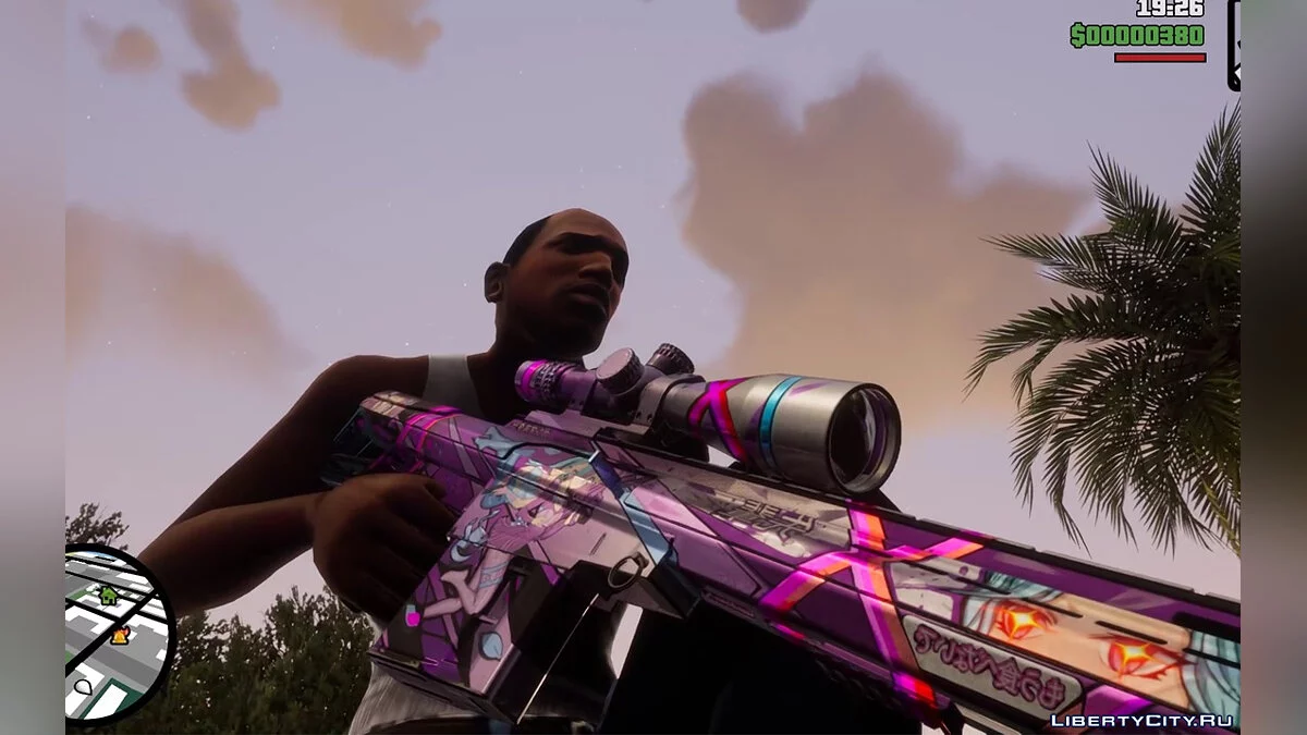 Collection of weapons from Call of Duty Modern Warfare 2019 / GTA San Andreas: The Definitive Edition