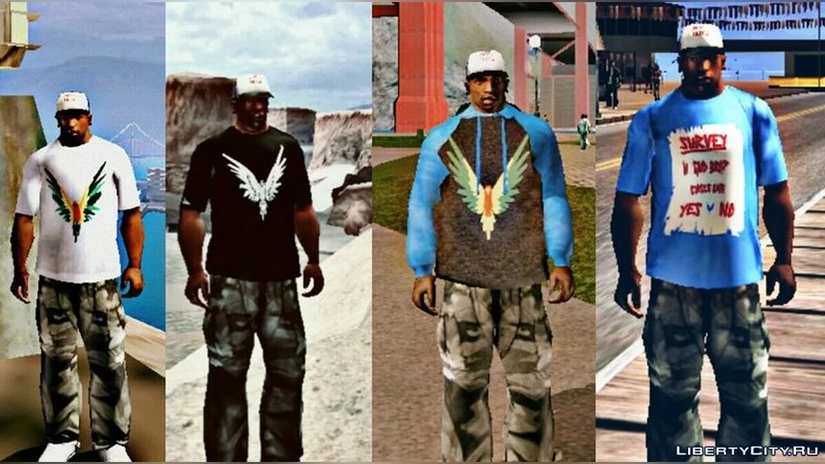 Collection de t-shirts avec le logo de Logan Paul / GTA San Andreas (iOS, Android)
