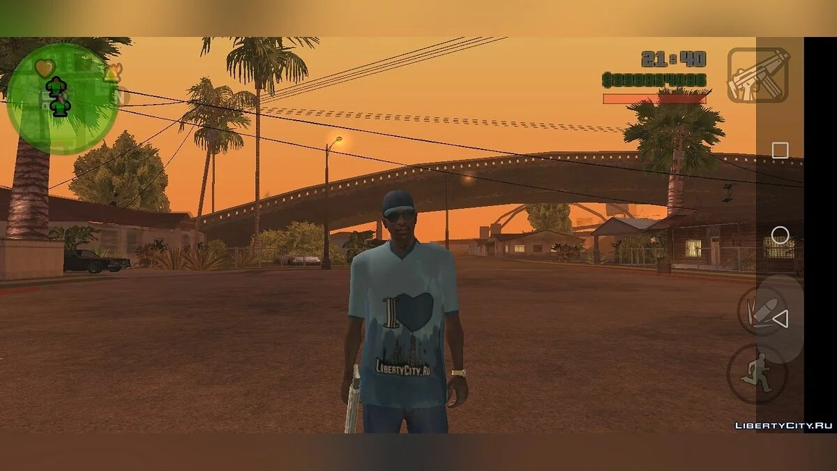 T-Shirt \"Ich mag LibertyCity.ru\" von Storozh / GTA San Andreas (iOS, Android)