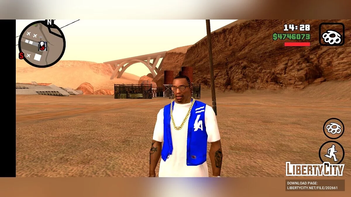 سترة ممثل صوت سي جيه / GTA سان أندرياس (iOS، أندرويد)