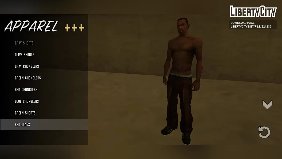 Vêtements des personnages pour CJ / GTA San Andreas (iOS, Android)