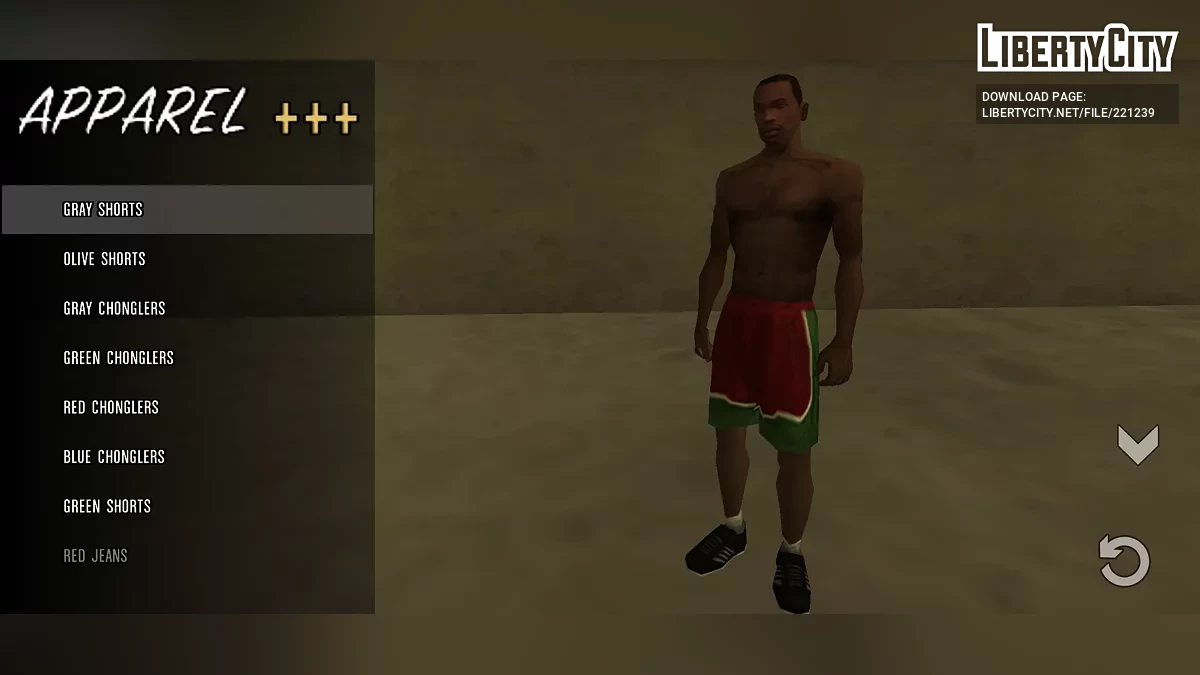 Vêtements des personnages pour CJ / GTA San Andreas (iOS, Android)