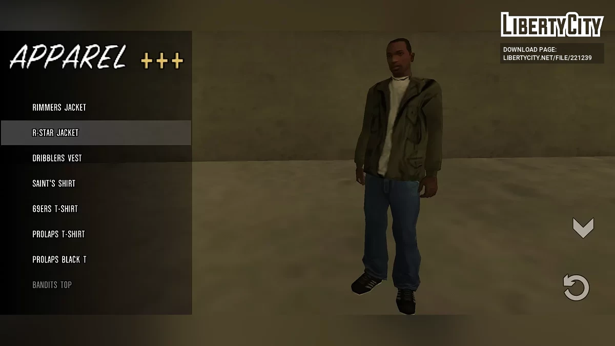 Vêtements des personnages pour CJ / GTA San Andreas (iOS, Android)