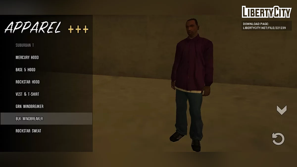 Vêtements des personnages pour CJ / GTA San Andreas (iOS, Android)