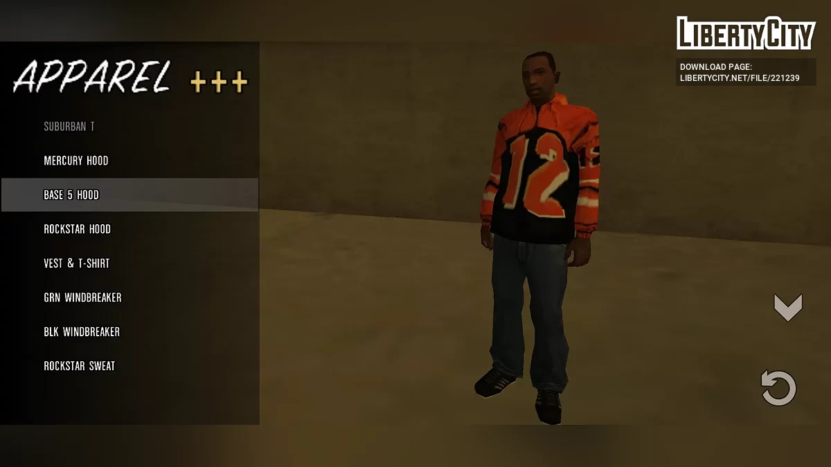 Vêtements des personnages pour CJ / GTA San Andreas (iOS, Android)