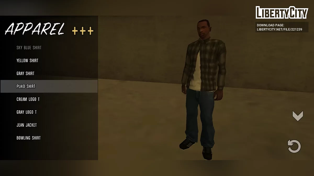 Vêtements des personnages pour CJ / GTA San Andreas (iOS, Android)