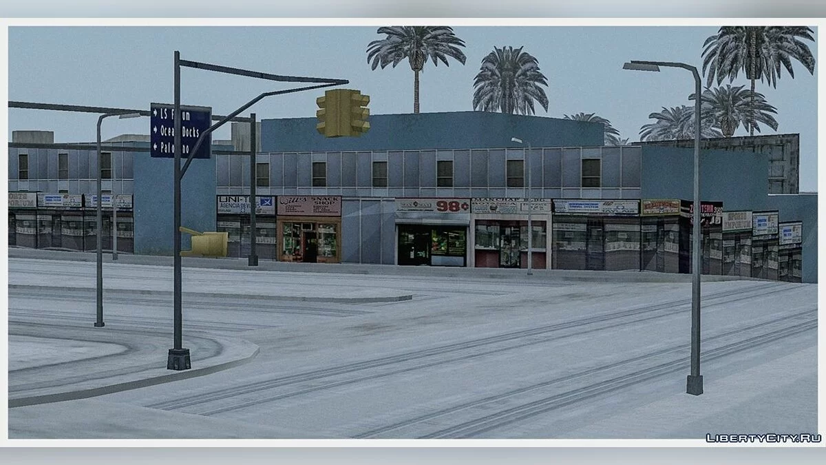 Зимові текстури по всьому штату / GTA San Andreas (iOS, Android)