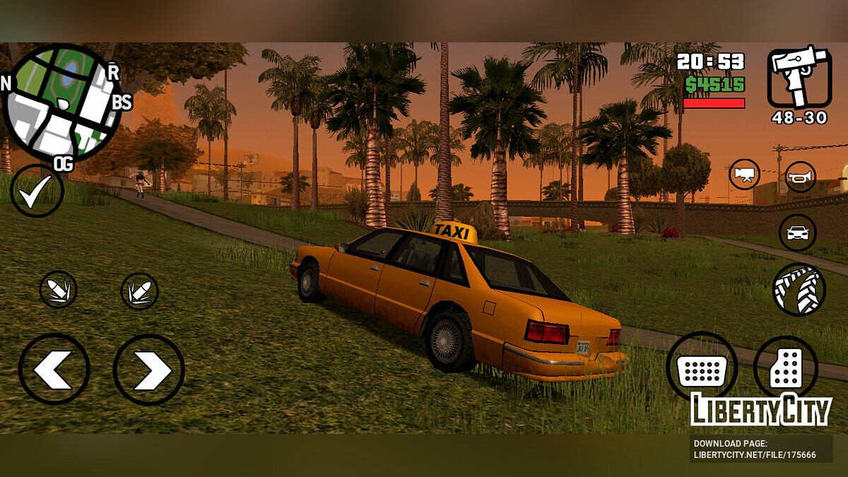 What is the GTA San Andreas download size on Android and iOS devices?