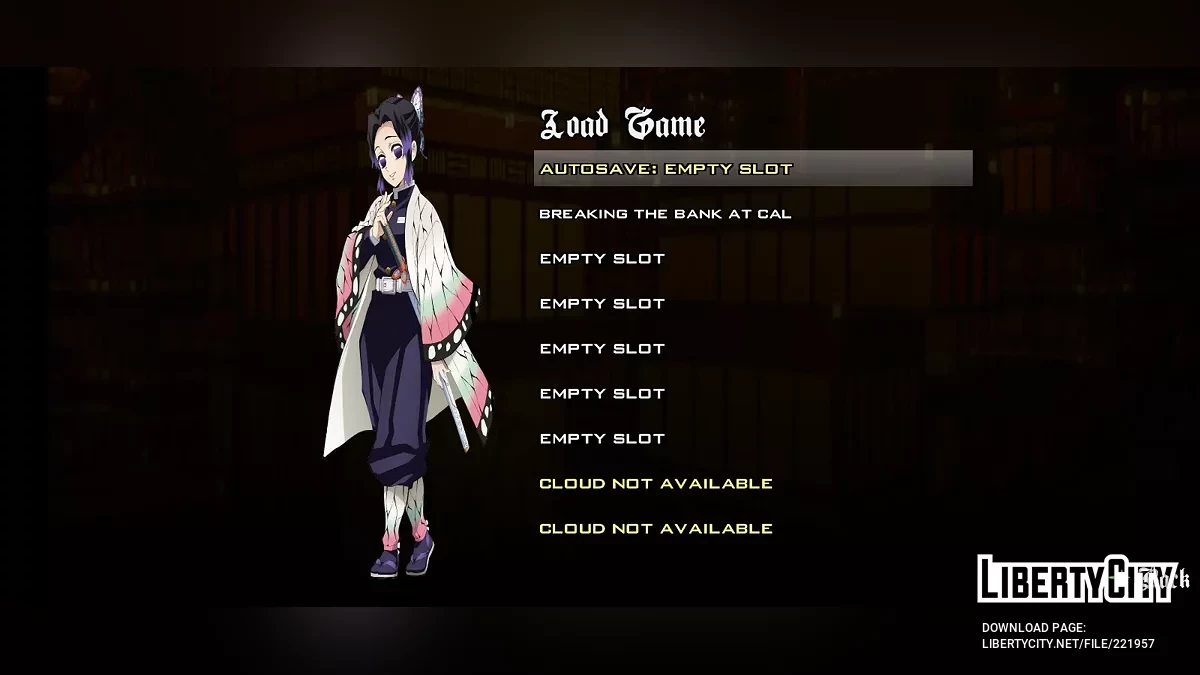 Menu et écran de chargement Demon Slayer pour mobile / GTA San Andreas (iOS, Android)