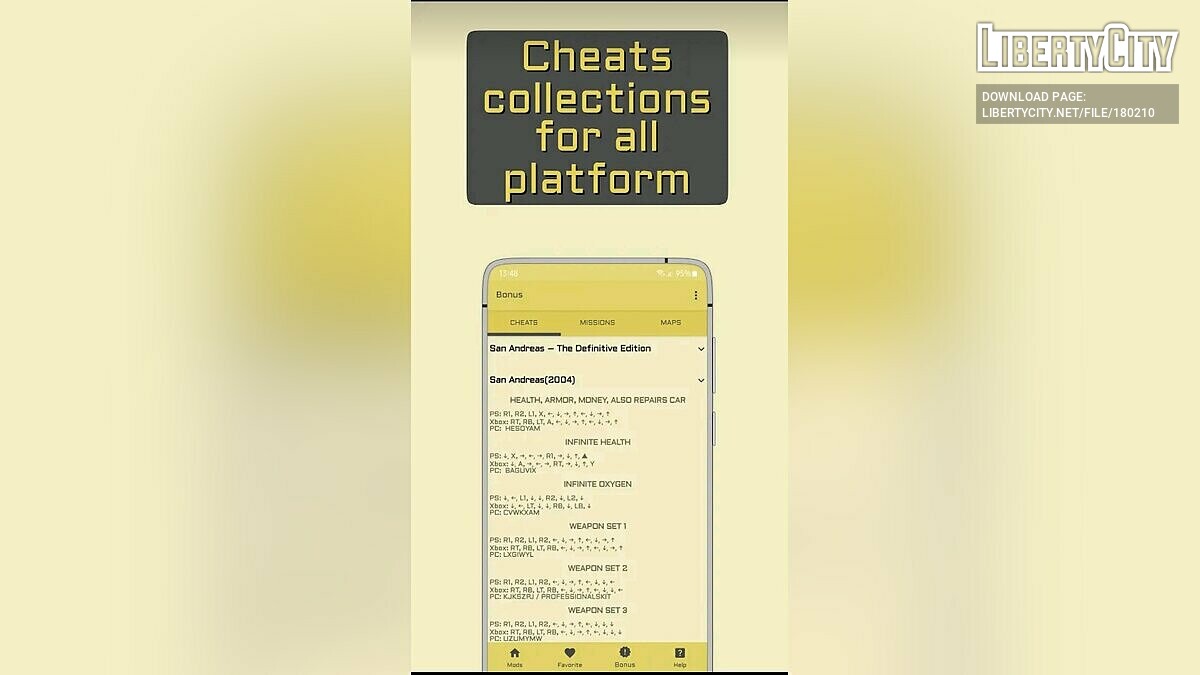Cheat Codes for GTA San Andreas for Android