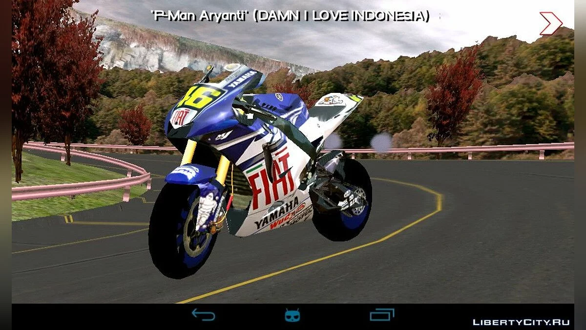 Yamaha M1 Valentino Rossi Motorcycle Pack / GTA San Andreas (iOS, Android)