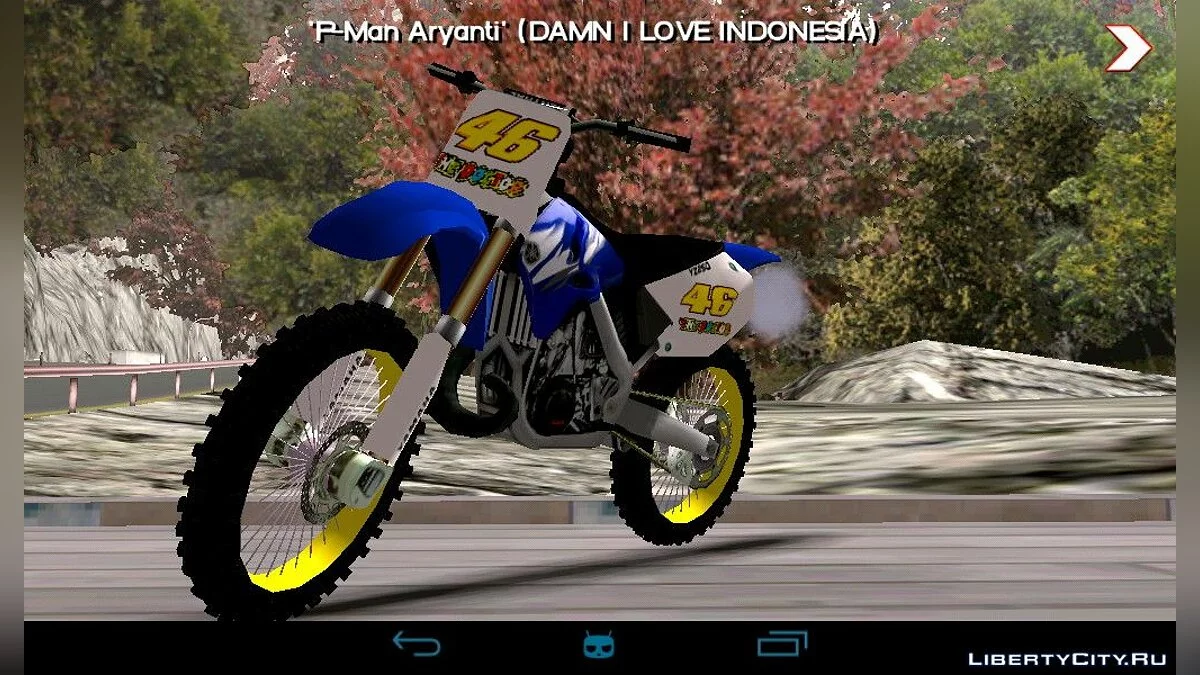 Yamaha M1 Valentino Rossi Motorcycle Pack / GTA San Andreas (iOS, Android)