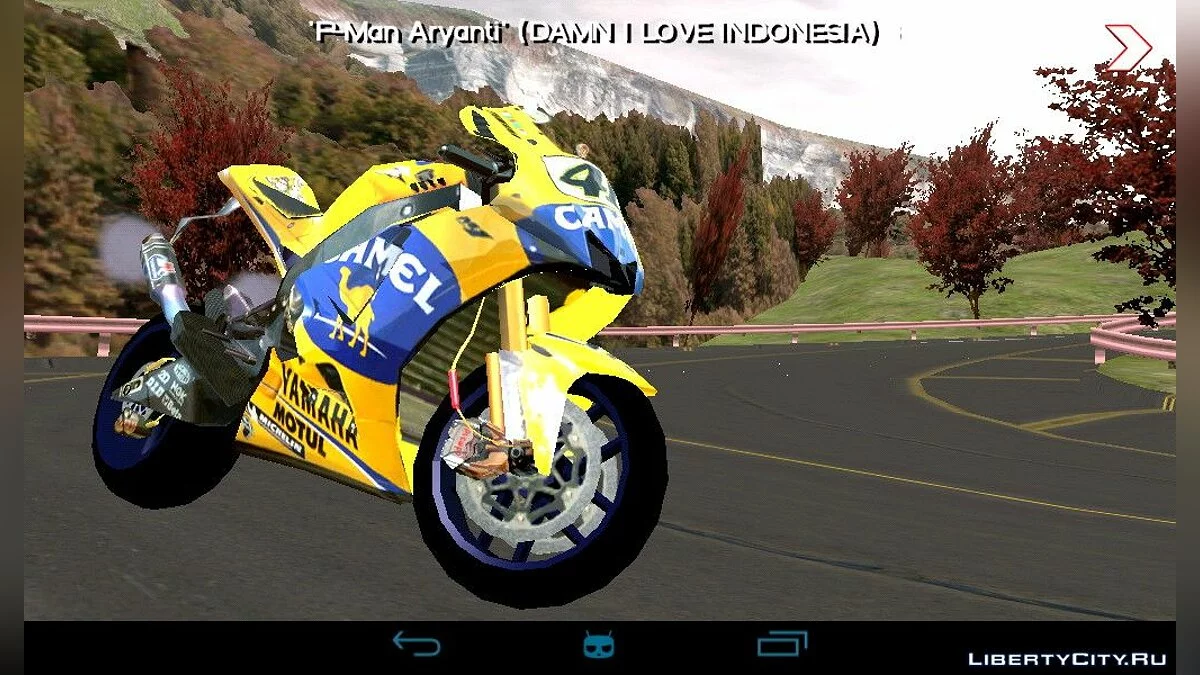 Yamaha M1 Valentino Rossi Motorcycle Pack / GTA San Andreas (iOS, Android)